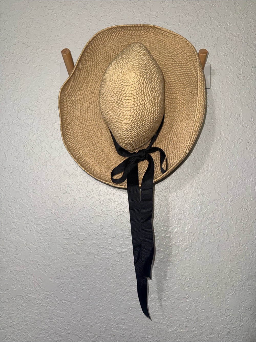 David Cohen 100% Silk Sunhat with Black Ribbon